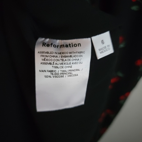 Reformation Juliette Dress in Black Cherry size 6 NWT - Picture 8 of 9